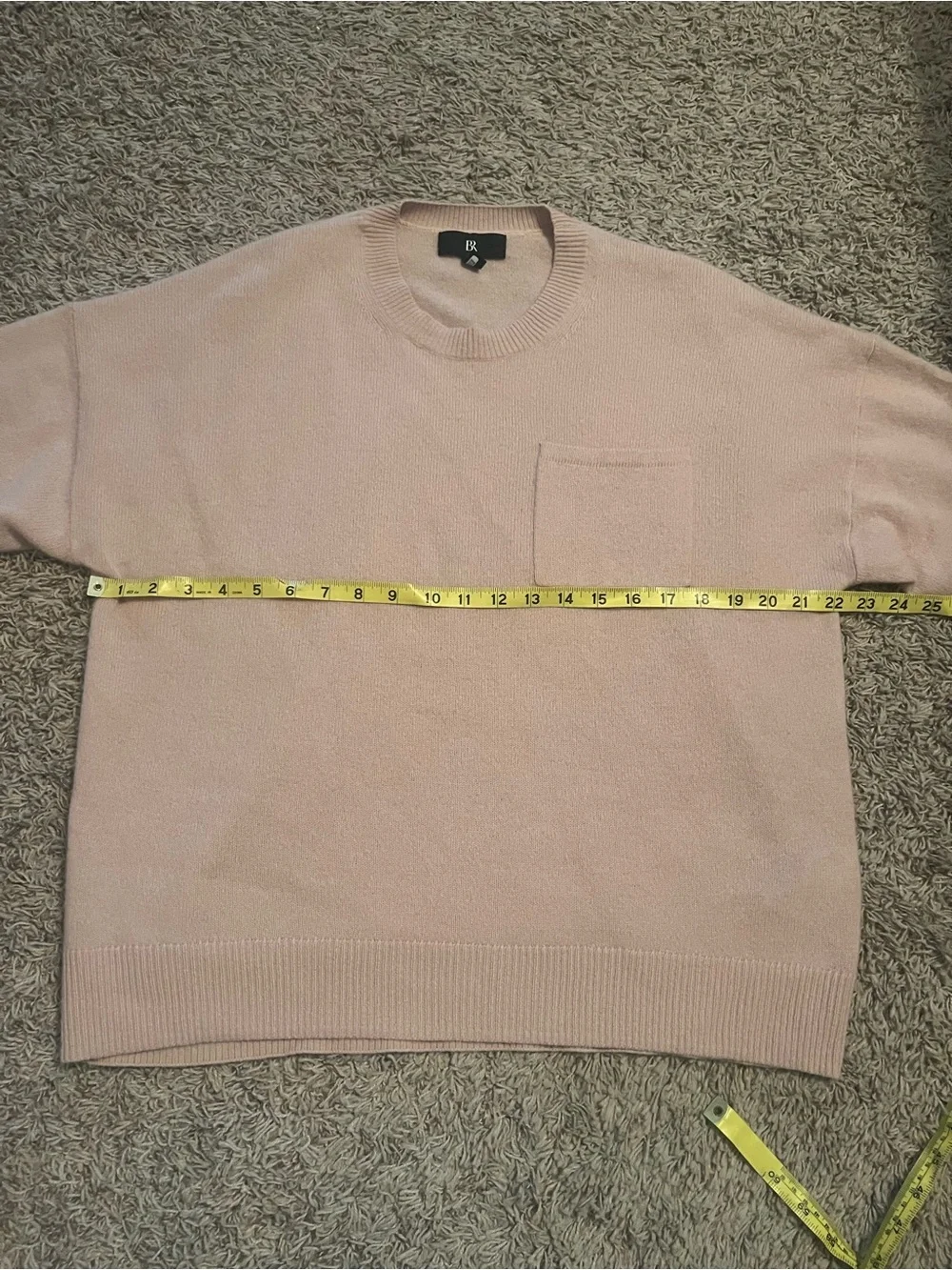 BANANA REPUBLIC Caro Oversized Lightweight 100% Cashmere Sweater Blush Pink Sz S